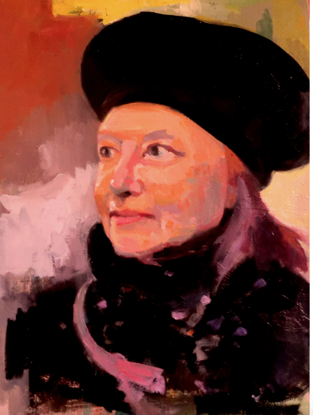Portrait of Angela with Hat