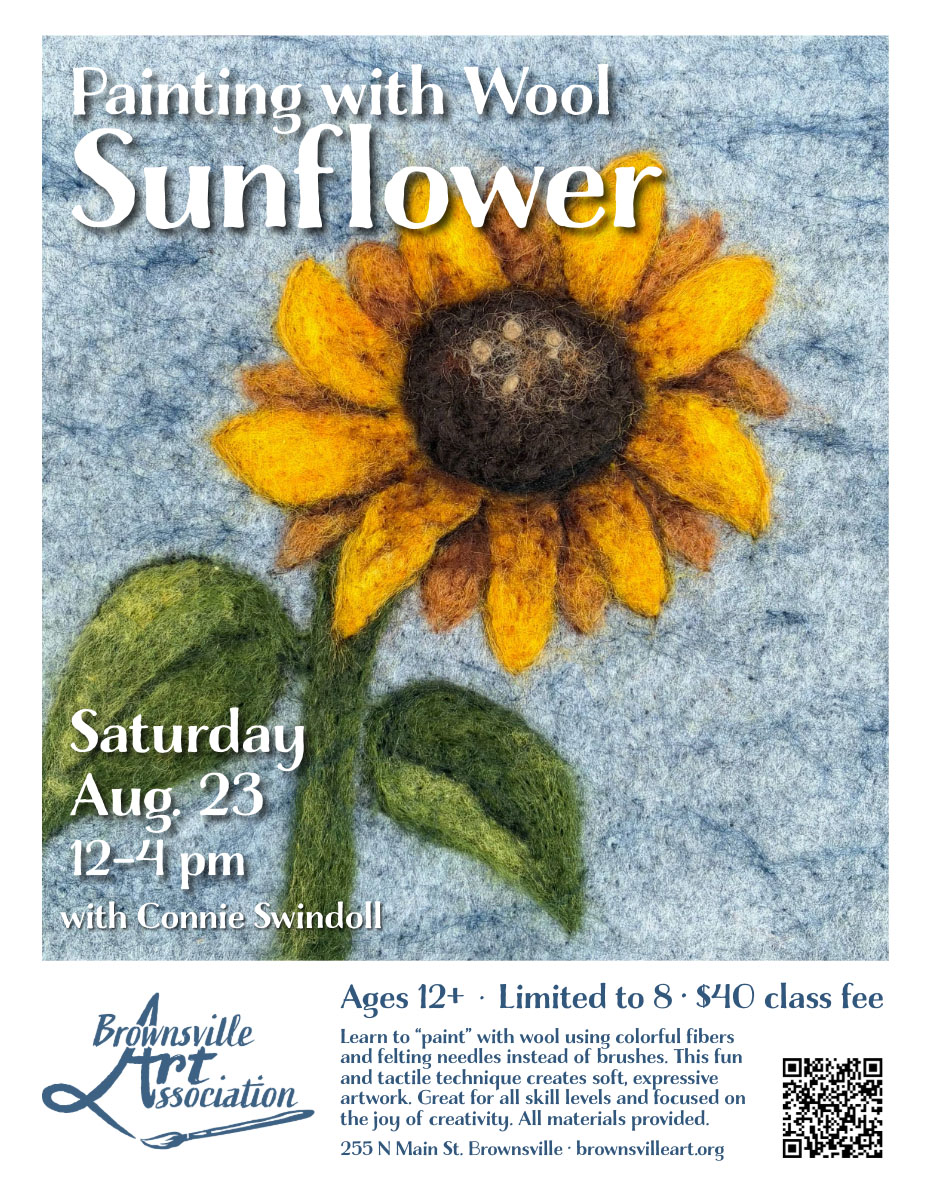 2025-08-23  Painting with Wool Sunflower workshop